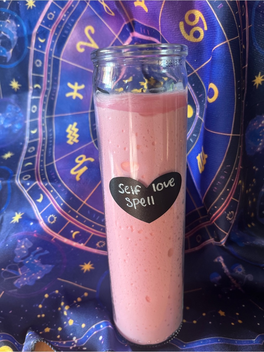 🌱 HERB AND CRYSTAL INFUSED - Self-Love Spell Candle - Crafted With Intention ✨